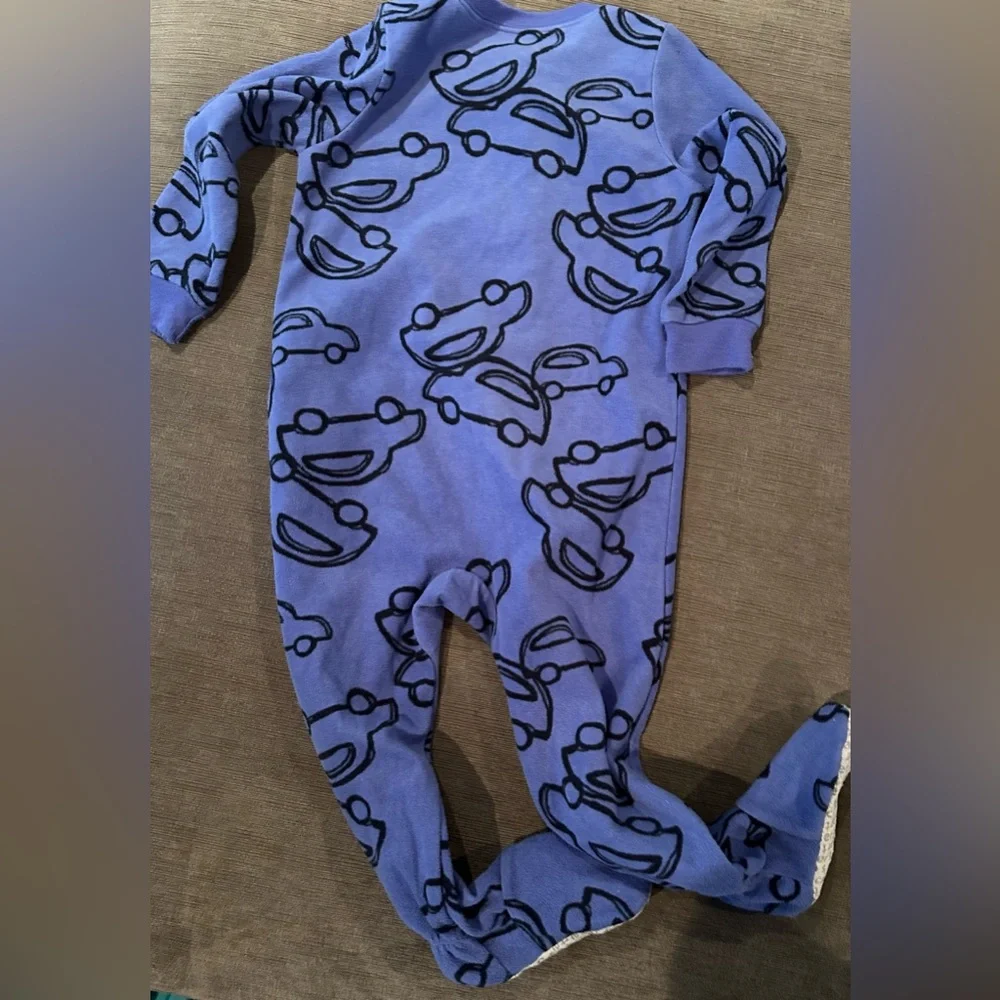 Carters Toddler boy Fleece Footie PJ 2T cars